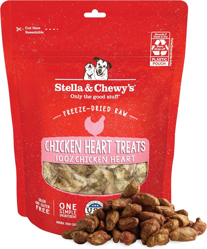 Freeze-Dried Raw Lamb Heart Dog Treats - Single Ingredient, No Additives - Premium Training Treats - Perfect For Picky Eaters - 3oz Bag