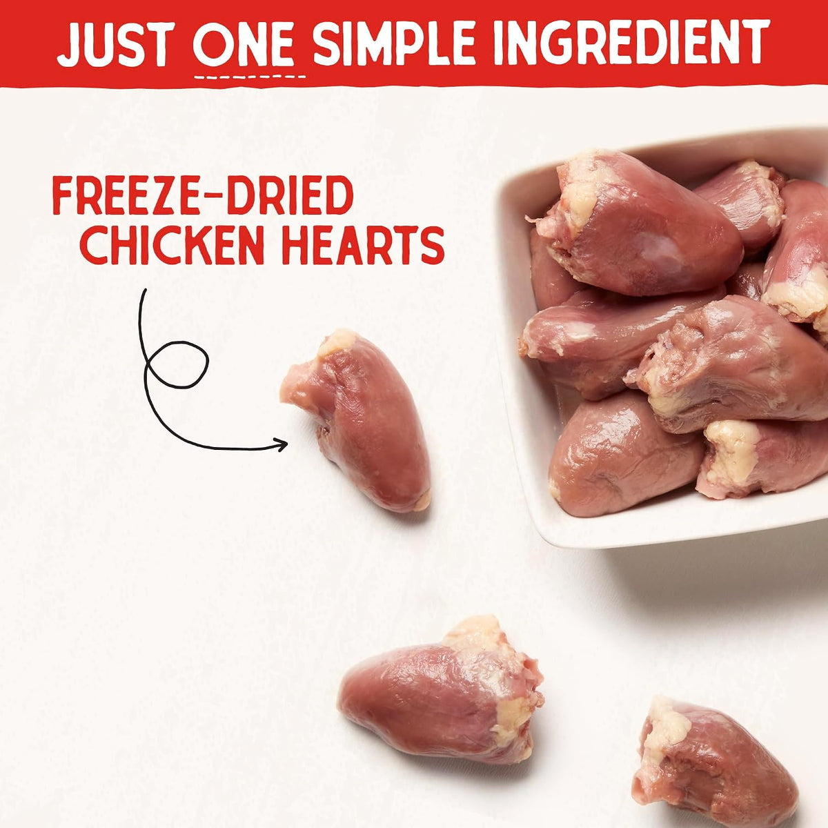 Freeze-Dried Raw Lamb Heart Dog Treats - Single Ingredient, No Additives - Premium Training Treats - Perfect For Picky Eaters - 3oz Bag