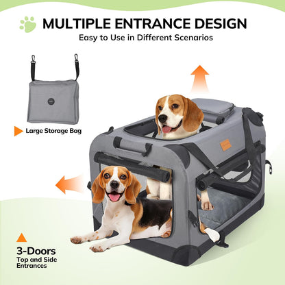 24-inch Portable Collapsible Dog Crate for Small Dogs up to 27lbs