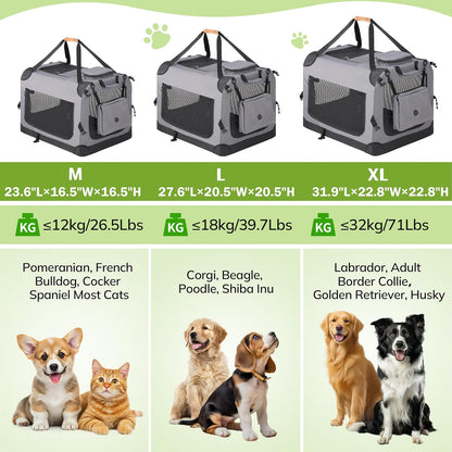 24-inch Portable Collapsible Dog Crate for Small Dogs up to 27lbs