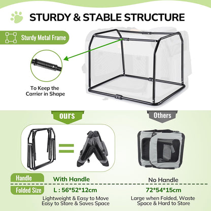 24-inch Portable Collapsible Dog Crate for Small Dogs up to 27lbs