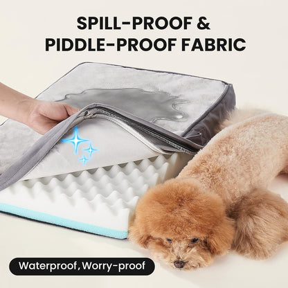 Orthopedic Waterproof Large Dog Bed, Memory Foam, 41 inch-XL(Gray)