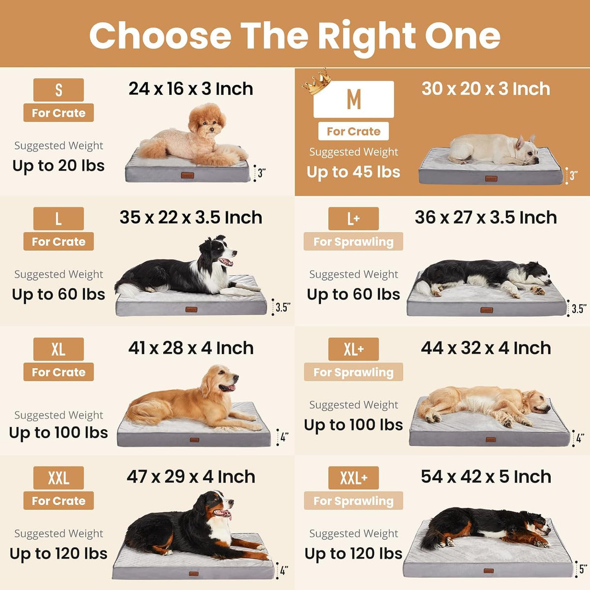 Orthopedic Waterproof Large Dog Bed, Memory Foam, 41 inch-XL(Gray)