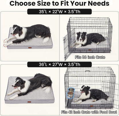 Orthopedic Waterproof Large Dog Bed, Memory Foam, 41 inch-XL(Gray)