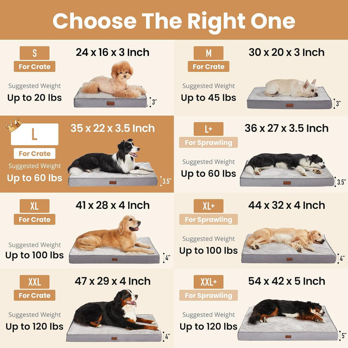 Orthopedic Waterproof Large Dog Bed, Memory Foam, 41 inch-XL(Gray)