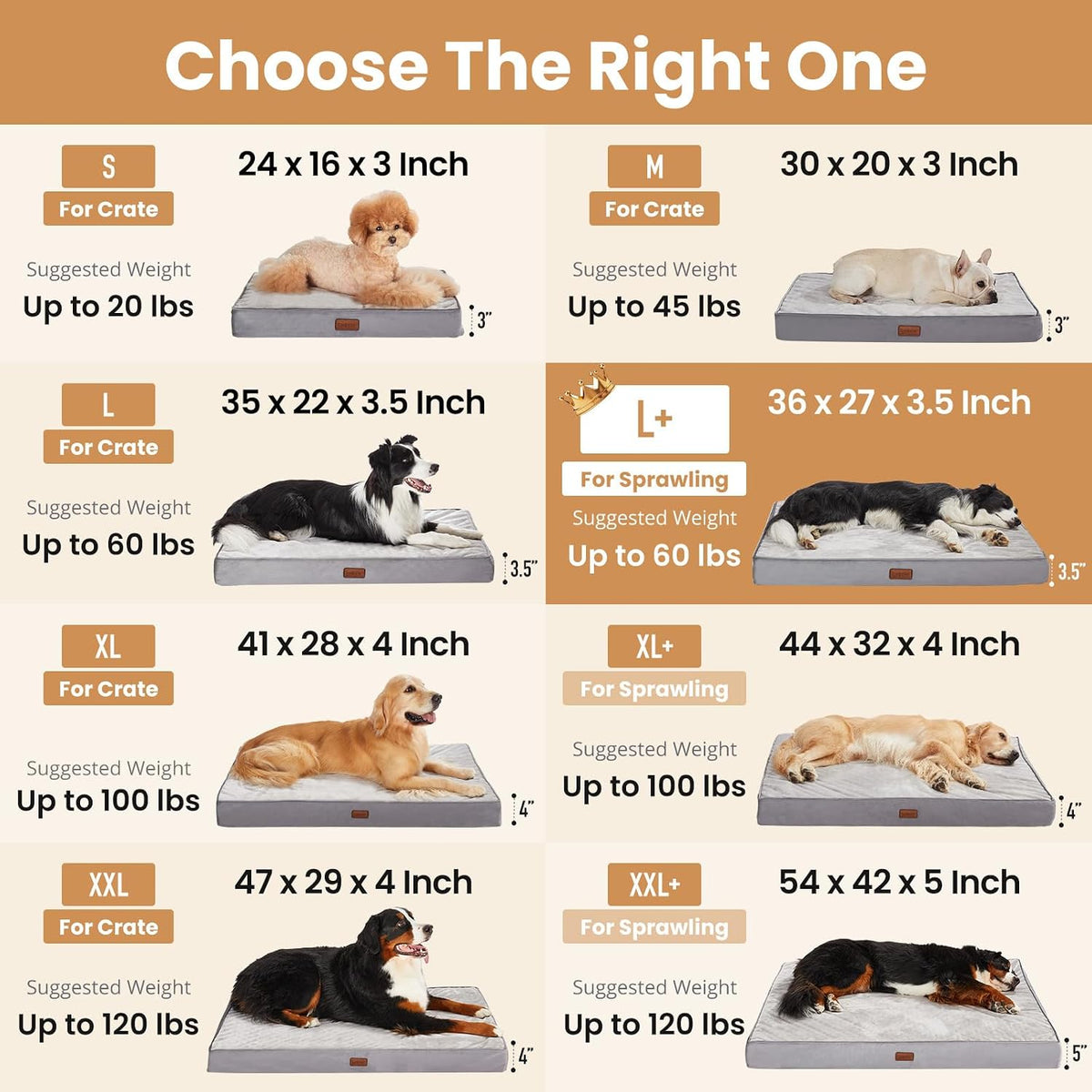 Orthopedic Waterproof Large Dog Bed, Memory Foam, 41 inch-XL(Gray)