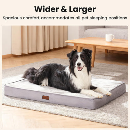 Orthopedic Waterproof Large Dog Bed, Memory Foam, 41 inch-XL(Gray)