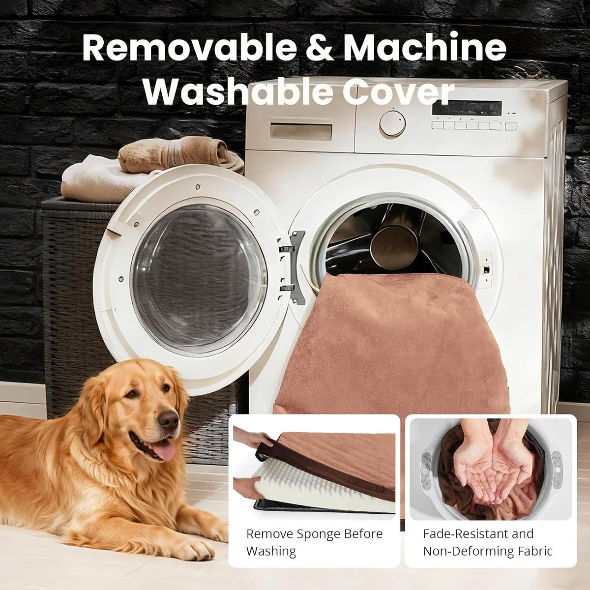 Orthopedic Waterproof Large Dog Bed, Memory Foam, 41 inch-XL(Gray)