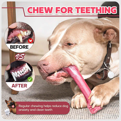 Dog Toys for Aggressive Chewers, Indestructible Bones Toy for Aggressive Chewers, Tough Puppy Chew Toy for Heavy Duty Dogs, Big Dog Teething Toys with Durable Nylon for Large/Medium Breed Puppies