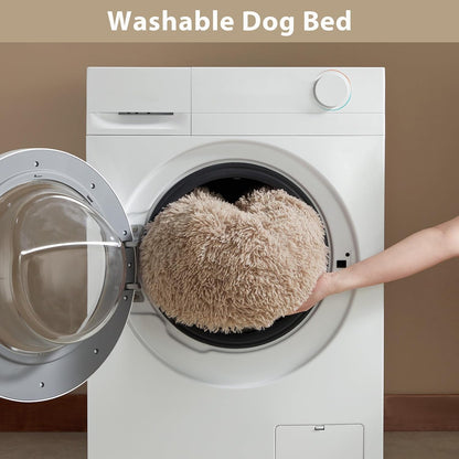 WNPETHOME Small Round Calming Dog Bed Cat Bed for Comfy Sleep