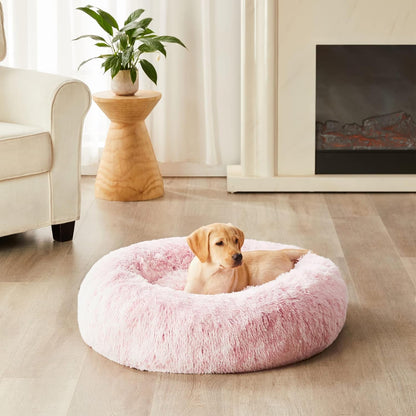 WNPETHOME Small Round Calming Dog Bed Cat Bed for Comfy Sleep