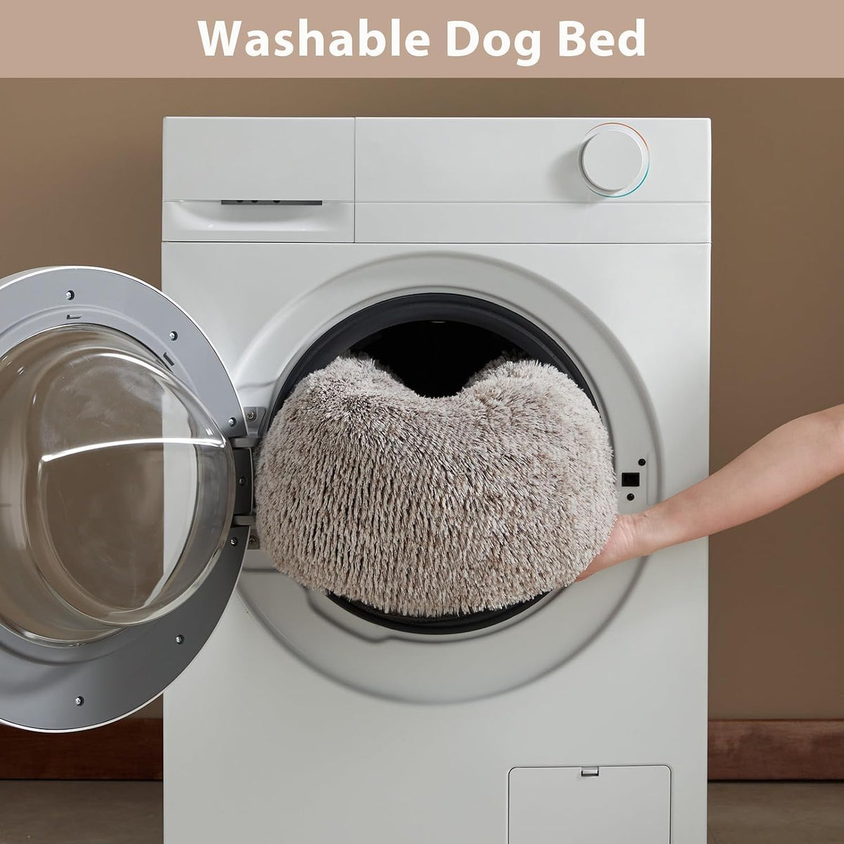 WNPETHOME Small Round Calming Dog Bed Cat Bed for Comfy Sleep