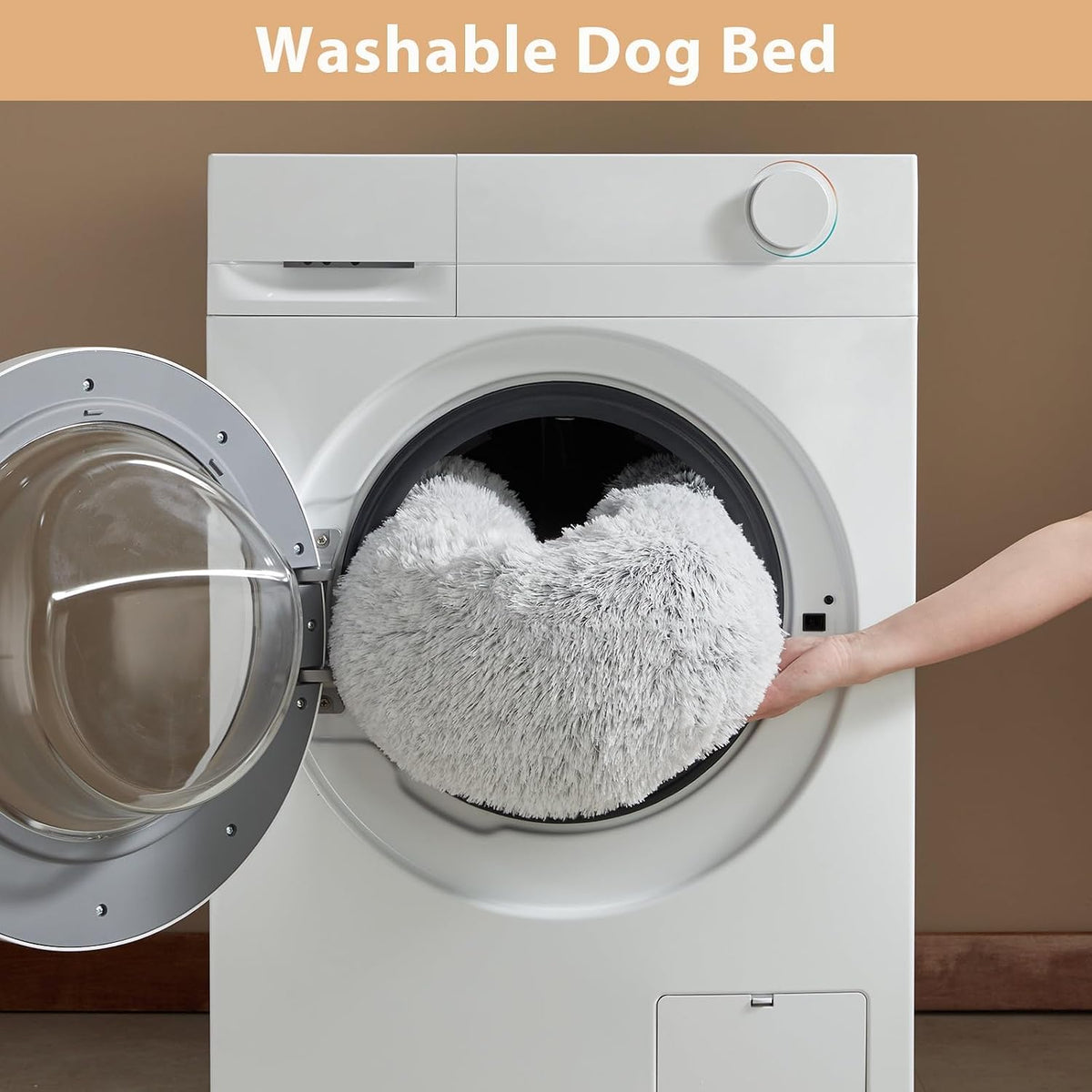 WNPETHOME Small Round Calming Dog Bed Cat Bed for Comfy Sleep