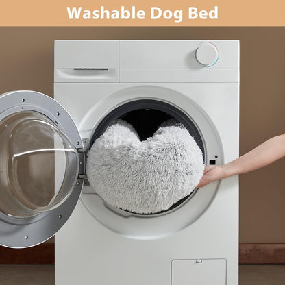 WNPETHOME Small Round Calming Dog Bed Cat Bed for Comfy Sleep