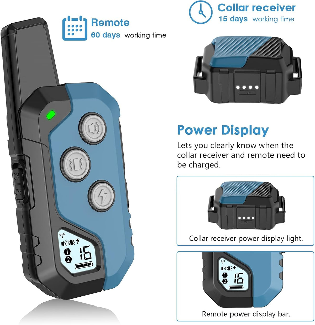 Shock Collar for Dogs, Dog Training Collar with Remote, 3 Modes