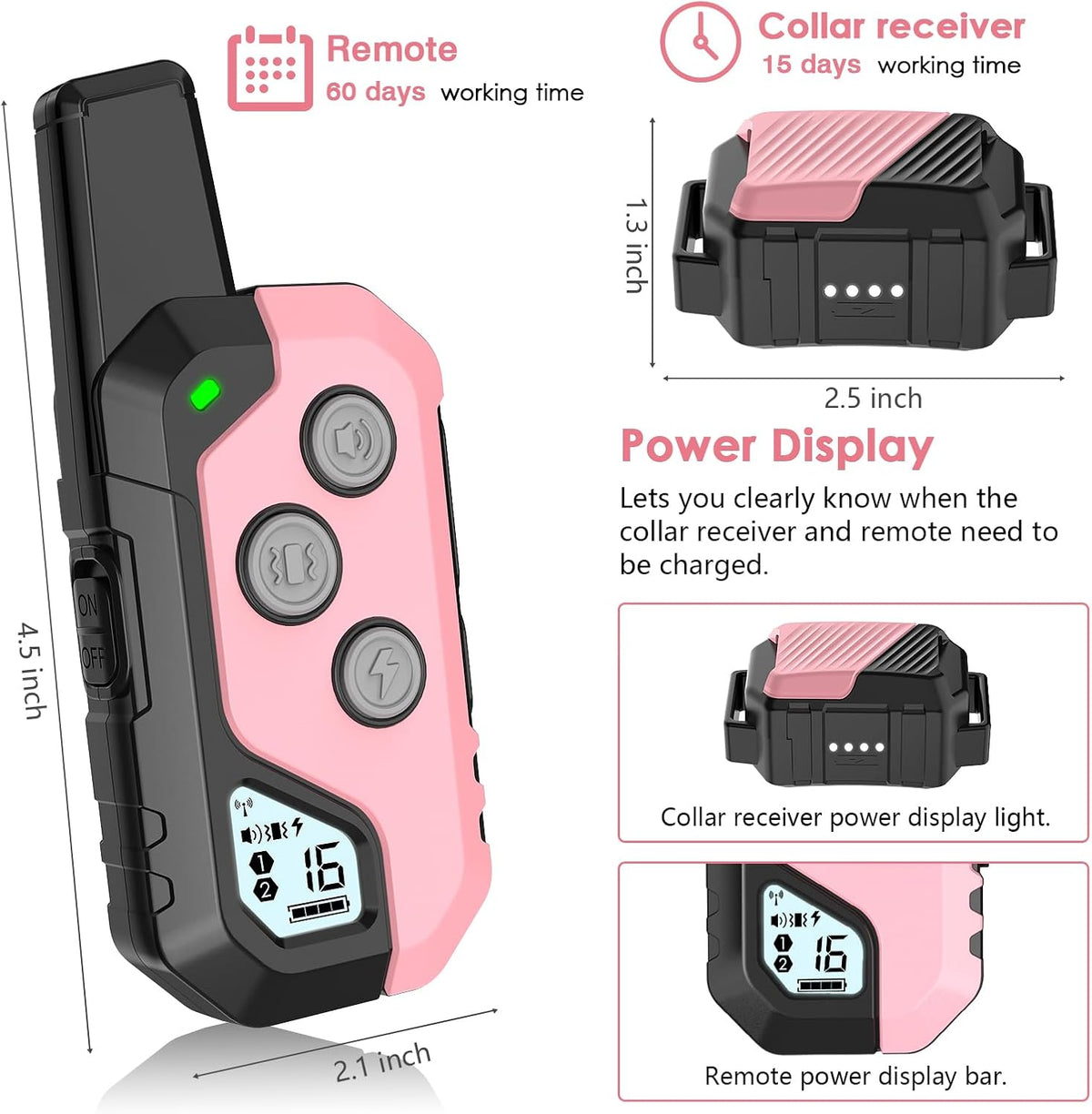 Shock Collar for Dogs, Dog Training Collar with Remote, 3 Modes