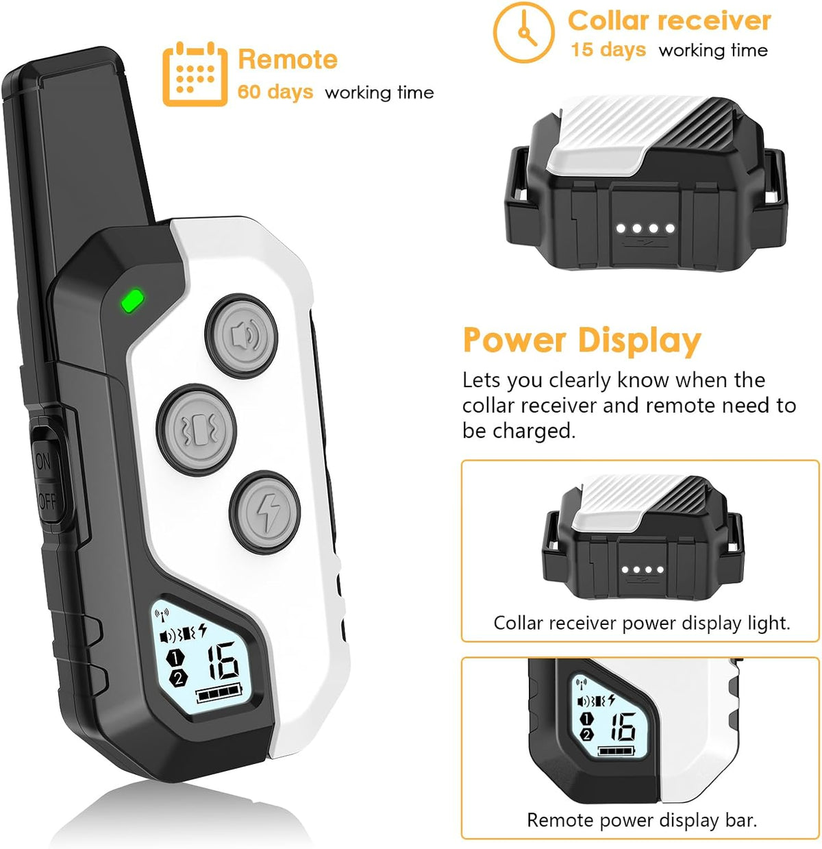 Shock Collar for Dogs, Dog Training Collar with Remote, 3 Modes