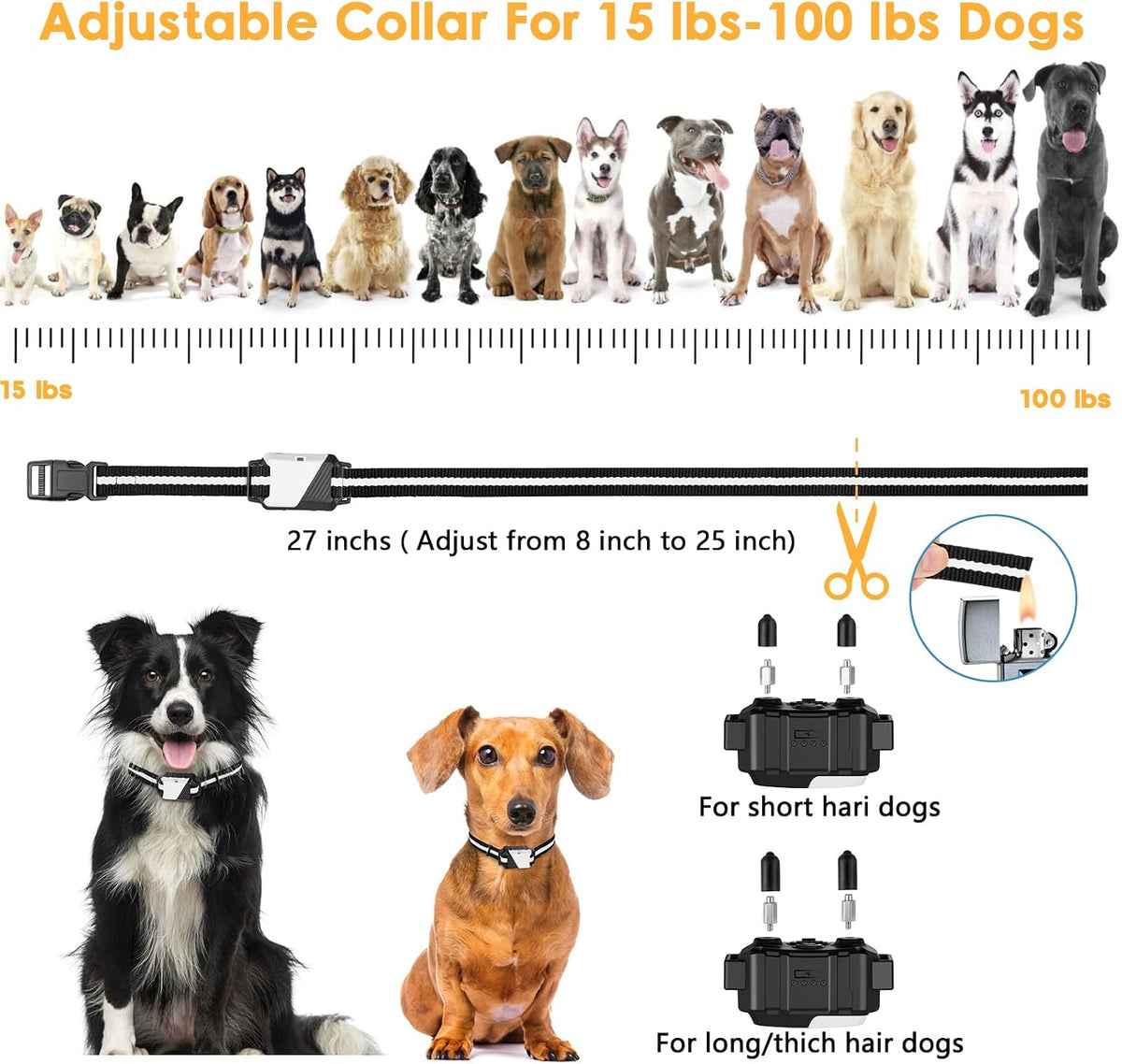 Shock Collar for Dogs, Dog Training Collar with Remote, 3 Modes