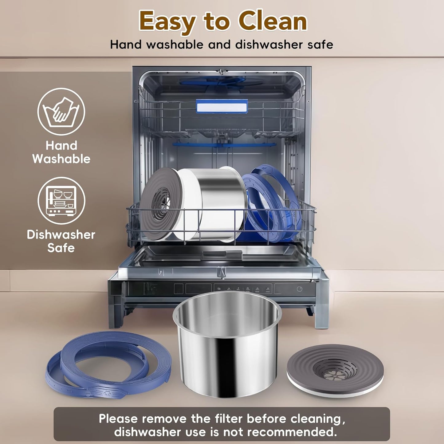 UPSKY Dog Water Bowl No Spill 10L Stainless Steel, 2.6 Gallon Large Capacity Spill-Proof Dog Bowls, Non-Slip Slow Drinking Anti-Splash Bowl for Large Messy Drinkers, No Mess Indoor/Outdoor Use, Gray