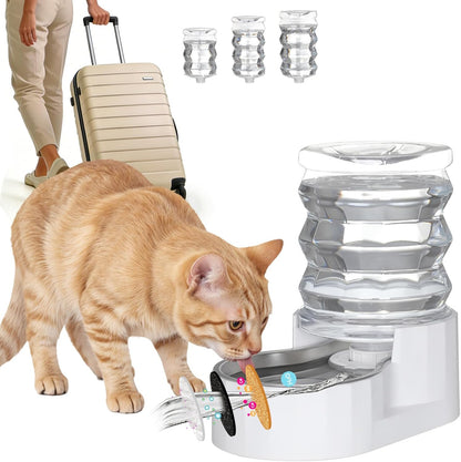 RIZZARI 8L Elevated Pet Water Dispenser – Stainless Steel Gravity Waterer with Auto-Refill Design for Medium and Large Dogs & Senior Pets -Comfortable Drinking Height for Living Rooms,Multi-Pet Homes