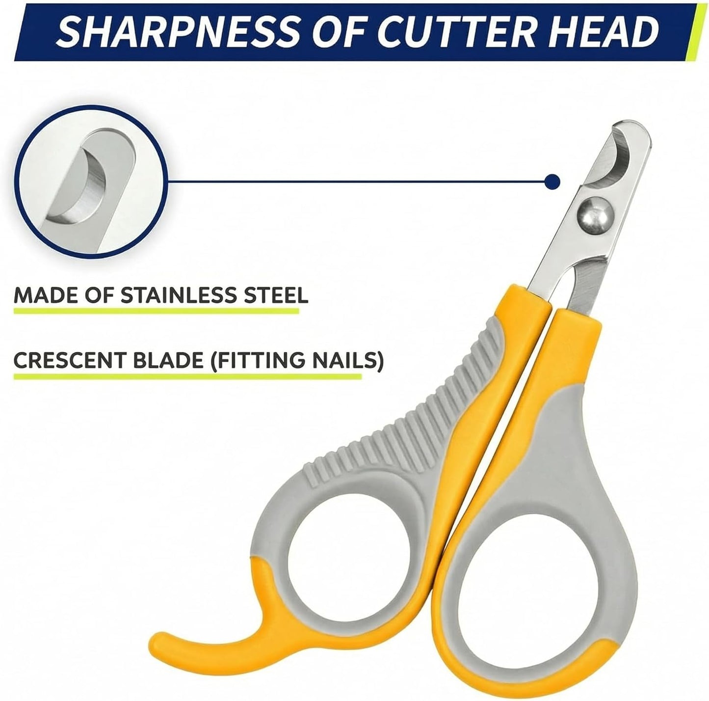 WePet Pet Nail Clippers U07.2, Professional Claw Trimmer, Scissor for Cats, Puppies, Kittens, Hamsters, Rabbits and Small Animals, Sharp, Safe, Small, Green/Grey