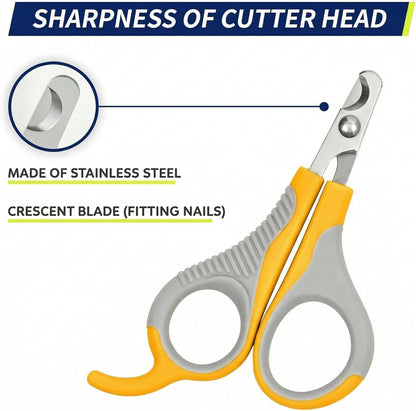 WePet Pet Nail Clippers U07.2, Professional Claw Trimmer, Scissor for Cats, Puppies, Kittens, Hamsters, Rabbits and Small Animals, Sharp, Safe, Small, Green/Grey