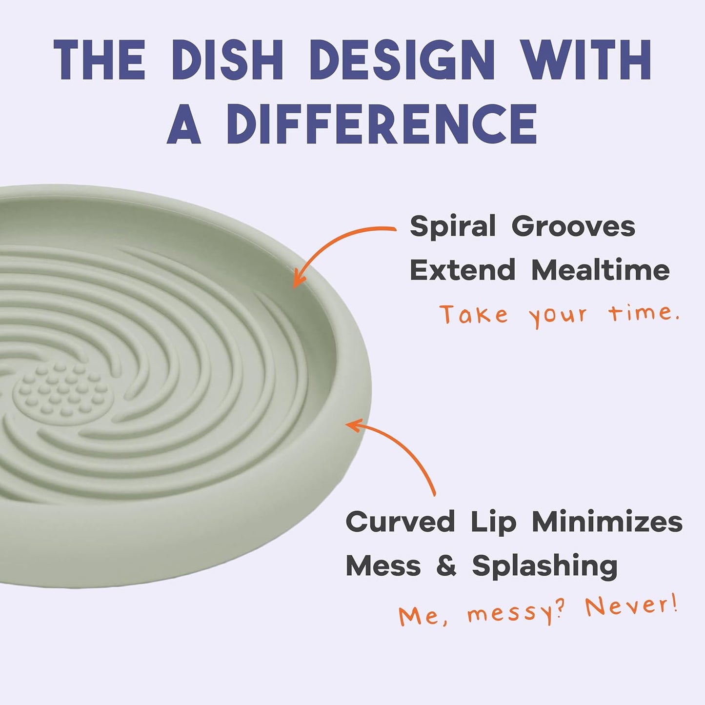 Awoo Lick Dish - Silicone Lick Mat + Slow Feeder for Cats & Small Dogs - Non-Slip Design with Suction Cups - Dishwasher Safe, Extends Mealtime, Reduces Anxiety (Periwinkle)