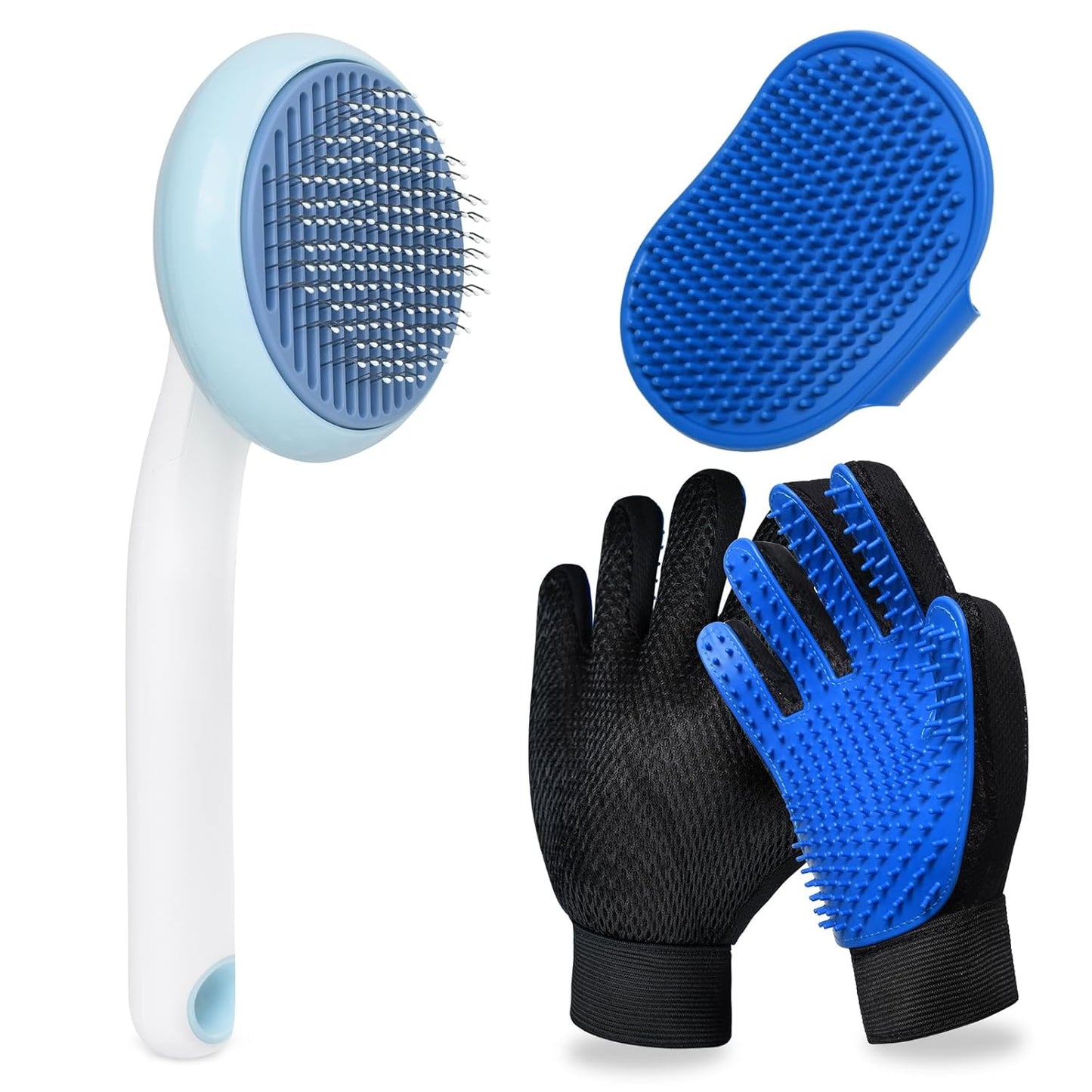 Cat Grooming Glove Brush,Pet Hair Remover Tool,Reusable Dog Hair Fur Remover for Carpet,Furniture,Couch,Clothes,Eco-Friendly and High efficiency
