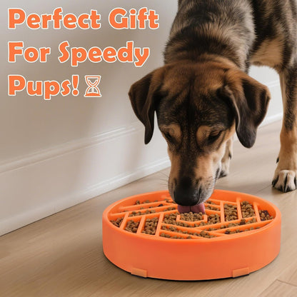 TOBYTO Slow Feeder Dog Bowls Large Medium Breed,Anti-Choking Slow Eating Dog Food Bowl,Non Slip Pet Slower Food Feeding Bowls Large Puzzle Slow Feeder Bloat Stop Maze Dog Dishes,Black