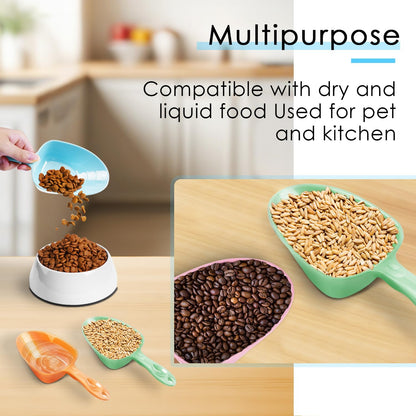 1-Cup Melamine Pet Food Scoop — Precise Feeding & Weight-Management Measuring Scoop for Dogs & Cats, BPA-Free, Durable, Dishwasher-Safe (Baby Blue)