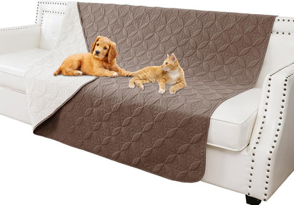 Waterproof Dog Blanket, 30x30 inches Small Pet Couch Covers for Sofa, Chair Bed Furniture Protector from Dogs Washable and Reversible-Lightgrey+Darkgrey