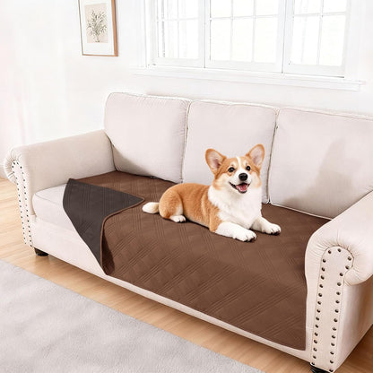 hyha Waterproof Dog Bed Blanket, Soft Pet Blankets, Waterproof Couch Cover for Dogs, Reversible Sofa Covers Washable for Furniture (30x70 Inch, Grey/Dark Grey)