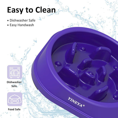 YINEYA Slow Feeder Dog Bowls, Pet Supplies that Slow Down Eating, Pet Food Bowls, Maze Dog Puzzle Feeder for Medium Breed