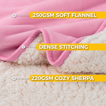 Sunheir Waterproof Dog Blankets for Small Dogs, Reversible Sherpa Fleece Thick Puppy Blanket, Leakproof Spill-Proof Pet Blanket for Cat, Bed, Couch, Furniture Protector, Travel, Camping, 25"X35", Grey