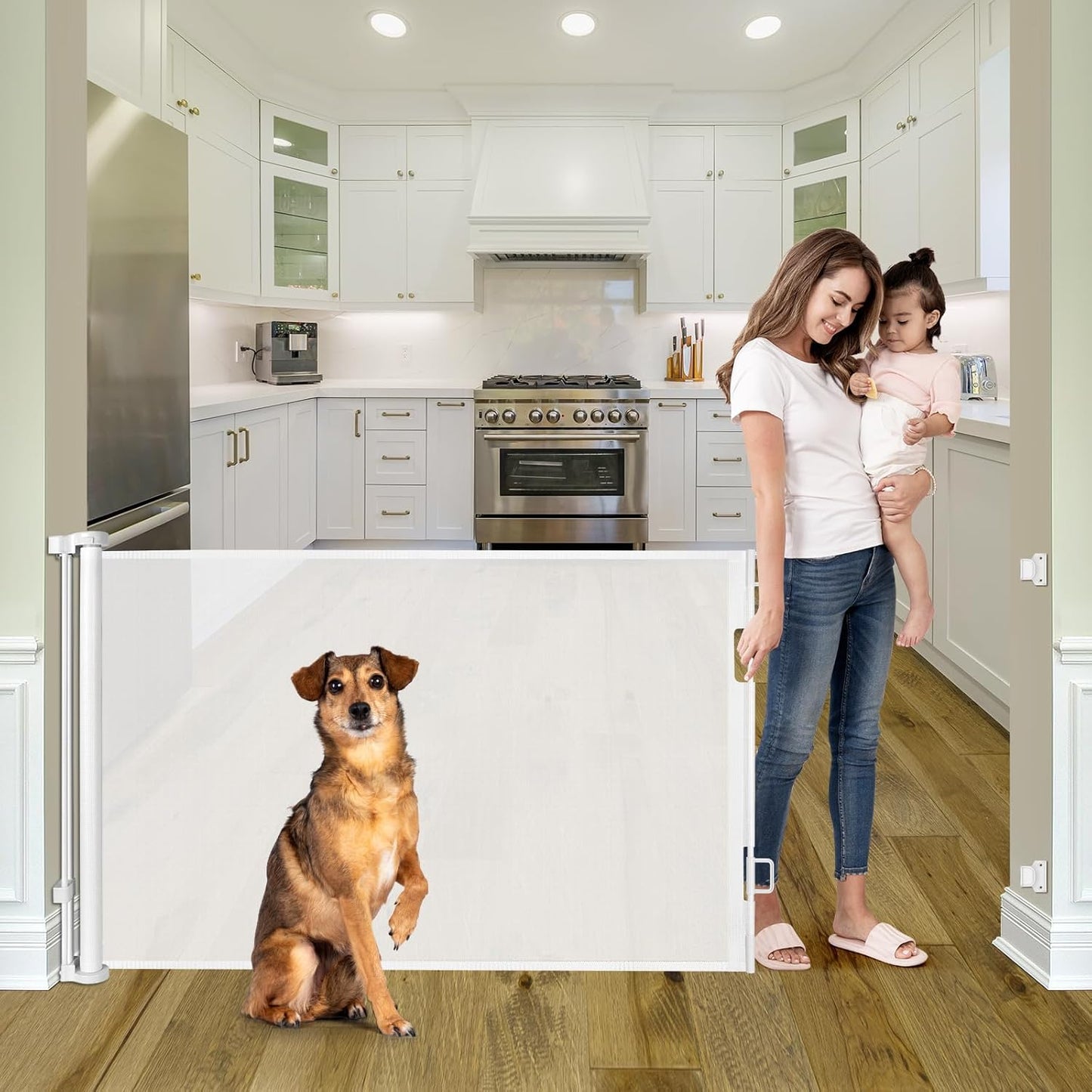 Extra Wide Baby Gate for Large Openings Retractable Baby Gates Indoor Outdoor Extra Long Dog Gate for Doorway Stair Gates for Kids or Pets Extra Large Dog Gate for Stairs