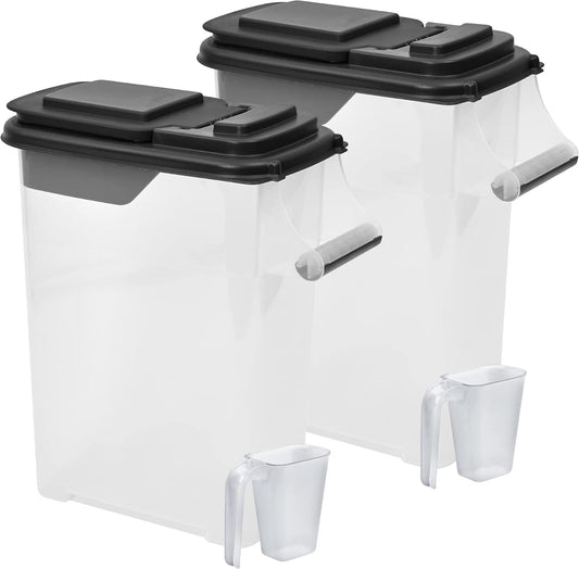Buddeez Airtight Pet Food Storage Container - 50 QT/50 LB Capacity Dog Food Storage Container - Cat Food Container, Bird Seed Storage Container, Rolling Storage Bin, Air Tight with Handle & Scoop