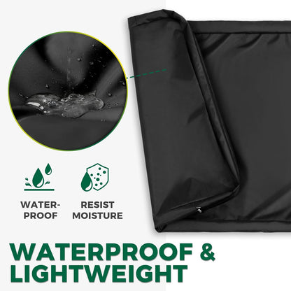 PAWFINITY Waterproof Dog Bed Cover Replacement Washable, Easy to Clean, Pet Hair Resistant, Heavy Duty Oxford, Zipper Closure, Indoor/Outdoor Use, Fits 36 Inch Dog Crate - Large, 34x22x3.5, Black