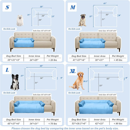 Calming Dog Bed Fluffy Plush Dog Mat for Furniture Protector with Removable Washable Cover for Large Medium Small Dogs and Cats (Large, Light Grey)
