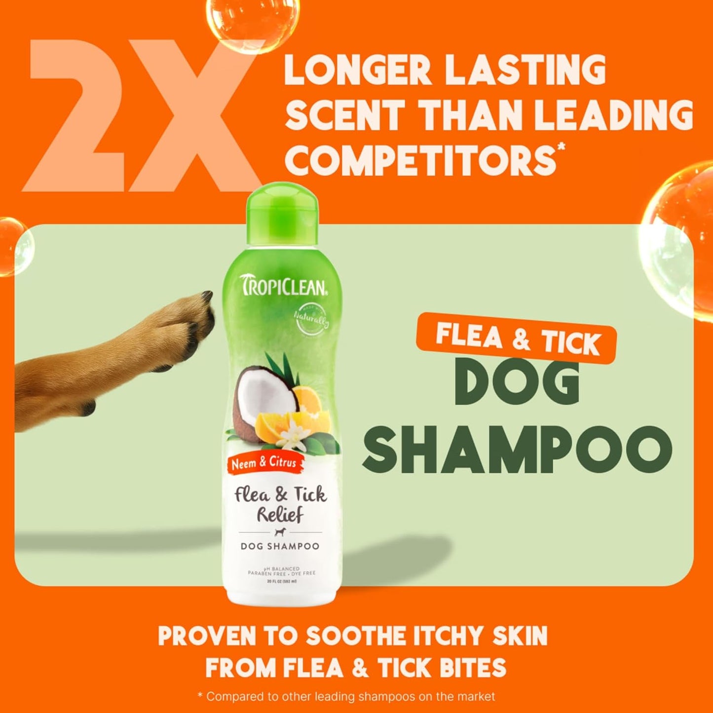 TropiClean Deshedding Dog Shampoo, Fast-Acting Shedding Control & Coat Softener, Puppy Safe, Made in USA, Lime & Coconut Scent, Cat Friendly, 20oz.