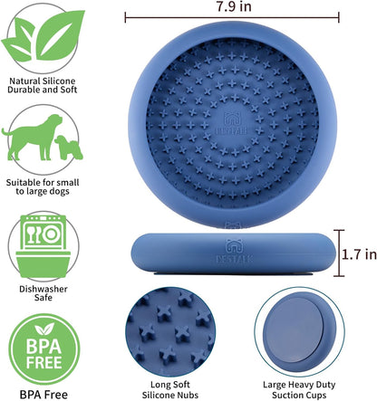 Dog Lick Bowl, Bestalk Anxiety Relief Slow Feeder Dog Lick Mat Treat Dispenser, Non-Slip Licking Bowl Enrichment Toys, BPA Free Silicone, Dishwasher Safe