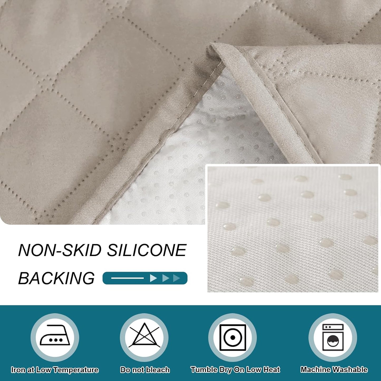 Turquoize 100% Waterproof Sofa Covers Couch Cover Sofa Cover for Dogs Couch Protector Triple Non-Slip Sofa Slipcover for 3 Cushion Couch Furniture Protector for Pets, Kids,Dog (Sofa 70", Ivory)