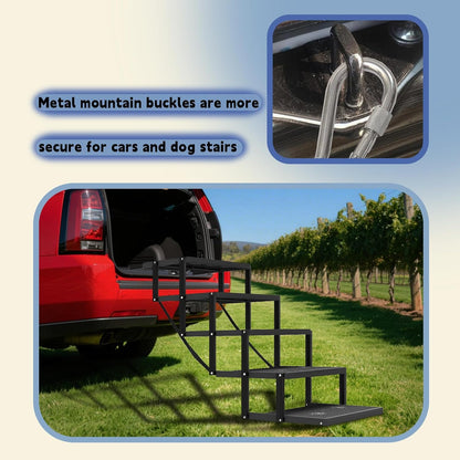 Dog Stairs for Car, Dog Steps for Car with Upgraded Load-Bearing Capacity, Dogs Stairs for Large Dogs, Pet Steps, 6 Steps