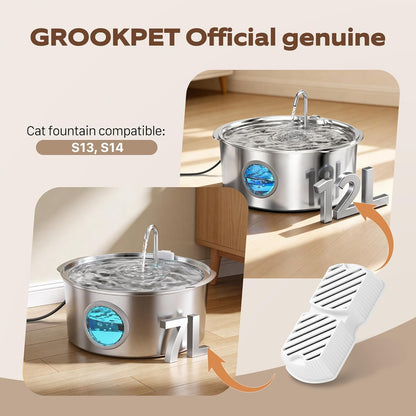 Dog Water Fountain for Large Dogs: 7L/236oz/1.8G Dog Fountain Stainless Steel - Big Cat Drinking Fountain Indoor - Super Quiet Water Fountain for Dogs Inside - for Large Dog Cats & Multi-Pet Home