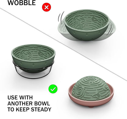 OHMO Lick Mat for Dogs and Cats(Small, Camo&Light Green, 2pcs) Enrichment Accessories Toy Space Star Easy Clean Pet Slow Feeder/Suction Cups, Licking Pad for Anxiety Relief and Boredom Reduction