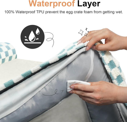 Large Dog Bed Orthopedic Washable: Beds Bolster XL Bed Large Big Dogs Memory Foam Couch Sofa Waterproof with Removable Cover