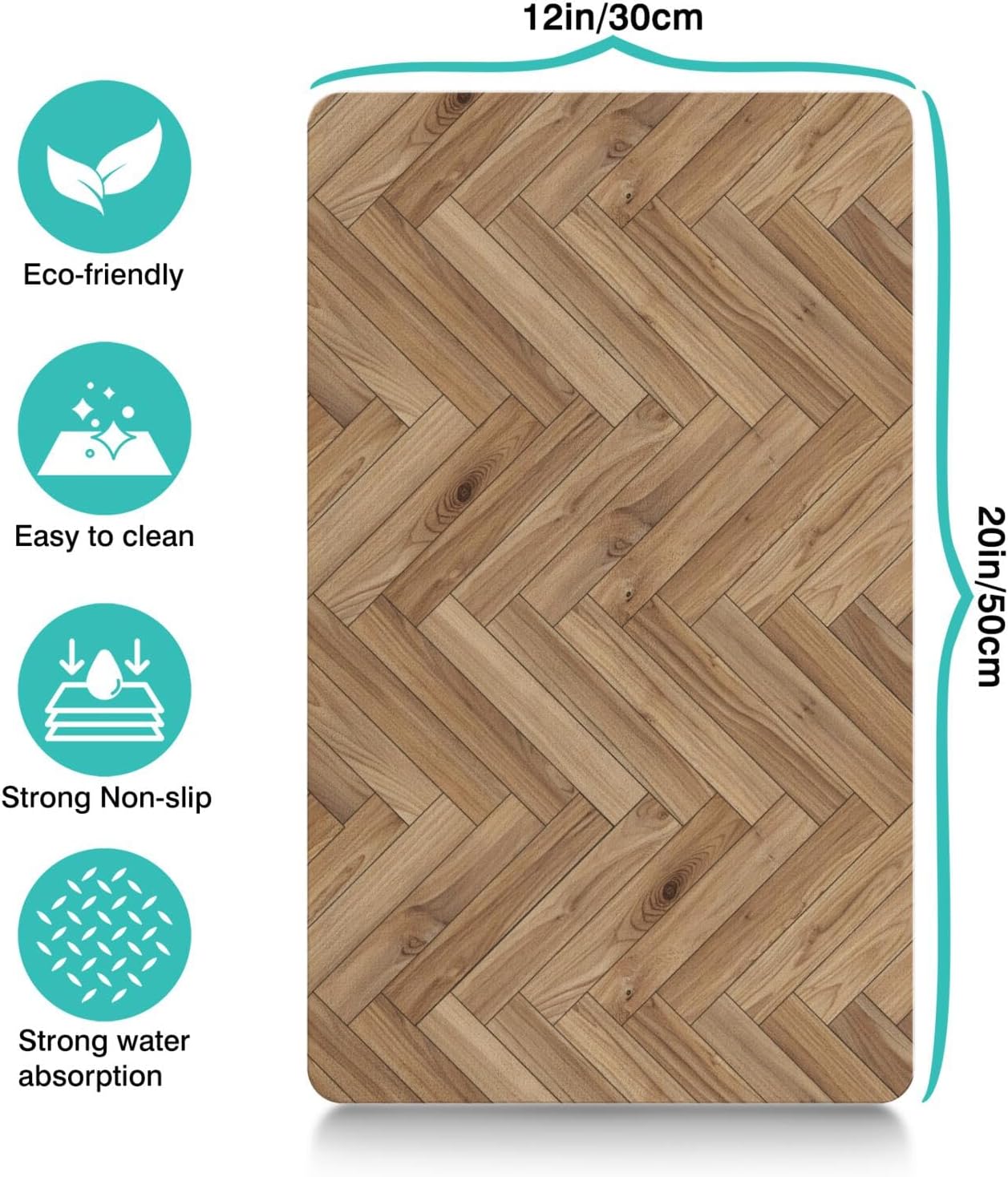 Pet Feeding Mat for Floors Waterproof Dog Mat for Food and Water Absorbent Quick Dry Non Slip mat for Cat Bowls