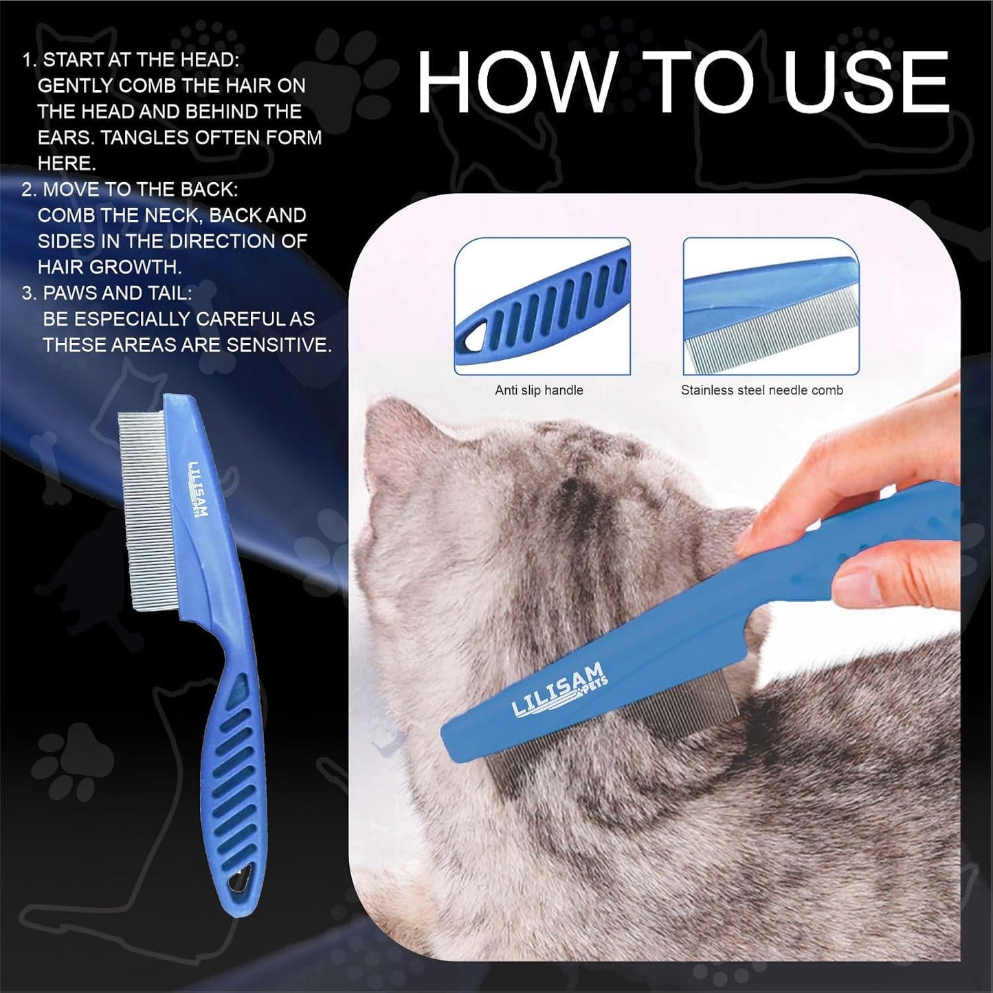 Pet Self Cleaning Slicker Brush and Grooming Comb - Gently Removes Loose Hair, Tangles, and Dirt - Skin Friendly Deshedding Grooming Tool for Hair Dogs & Cats - Pet Supplies Accessories (Purple)