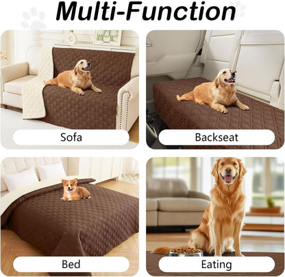 hyha Waterproof Dog Bed Blanket, Soft Pet Blankets, Waterproof Couch Cover for Dogs, Reversible Sofa Covers Washable for Furniture (30x70 Inch, Grey/Dark Grey)