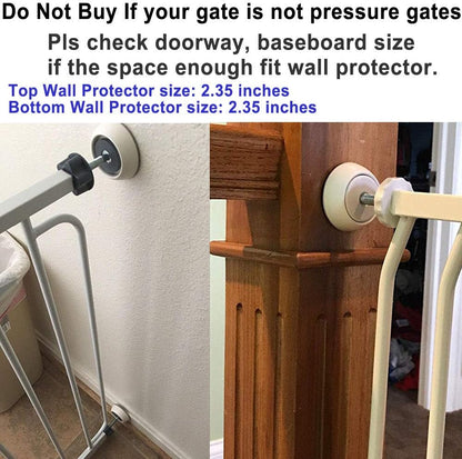 Vmaisi Baby Gate Wall Protector - Protect Walls from Pressure Mounted Pet Dog Gates, 4 Pack White
