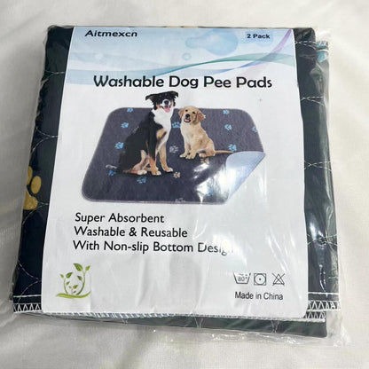 Aitmexcn Washable Puppy Dog Pee Pad, 2PCS 100% Waterproof Whelping Training Mat for Puppy/Senior Dog, Fast Drying Reusable Puppy Pads for Indoor, Outdoor and Car Travel- 24'' x 36''
